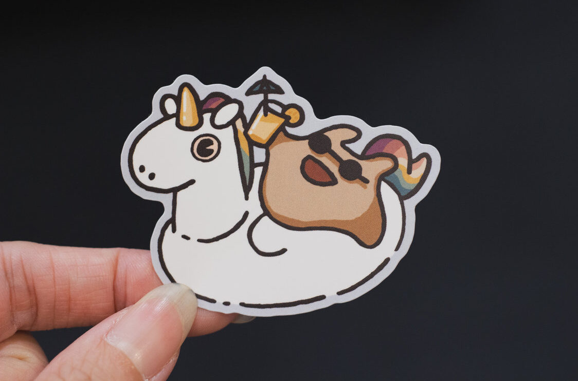 comic系列貼紙-度假魟魚