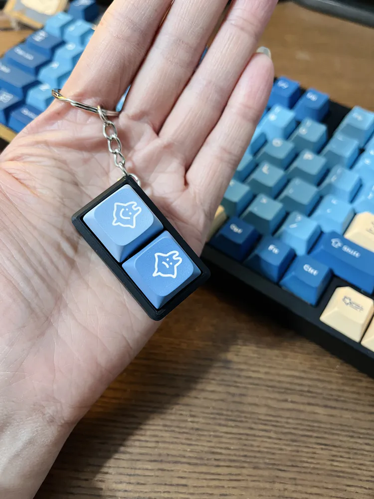 魟魚心情鍵帽吊飾